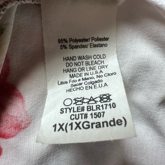 Strapless Floral Wide Leg Tie Waist Romper Jumpsuit Size XL - Picture 5 of 12